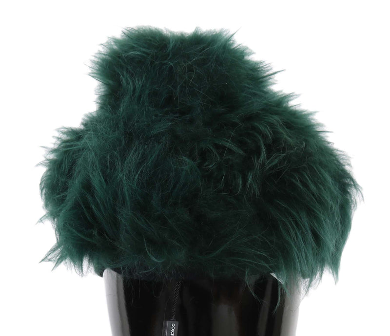 Elegante Emerald Cashmere Cloche Cap