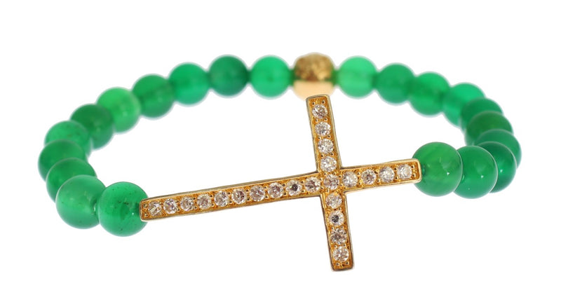 Bracciale a ganista verde e oro elegante