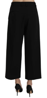 Eleganti pantaloni di cotone nero