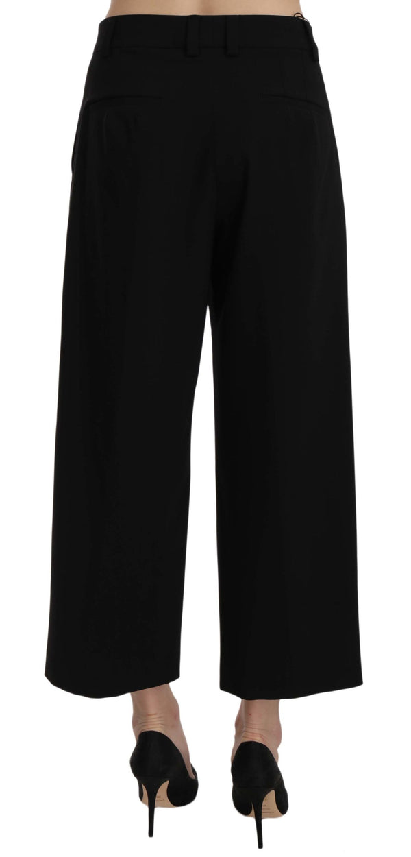 Elegantes pantalones de algodón negro