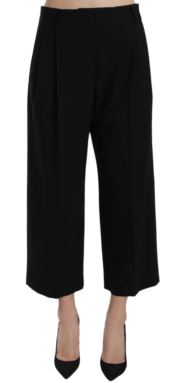 Elegantes pantalones de algodón negro