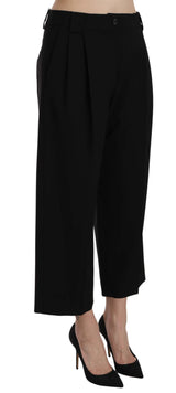 Eleganti pantaloni di cotone nero