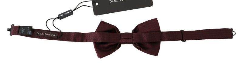 Elegante Maroon Seide Molka Dot Fliege