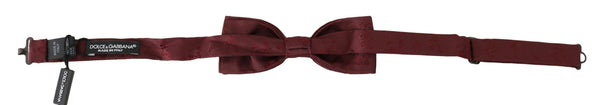 Elegant Maroon Silk Bow à nœud papillon