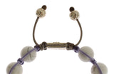 Elegant Silberlila CZ & Howlite -Armband