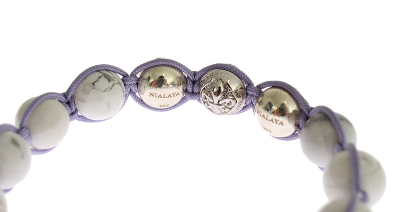 Bracelet élégant en argent violet et hurlement