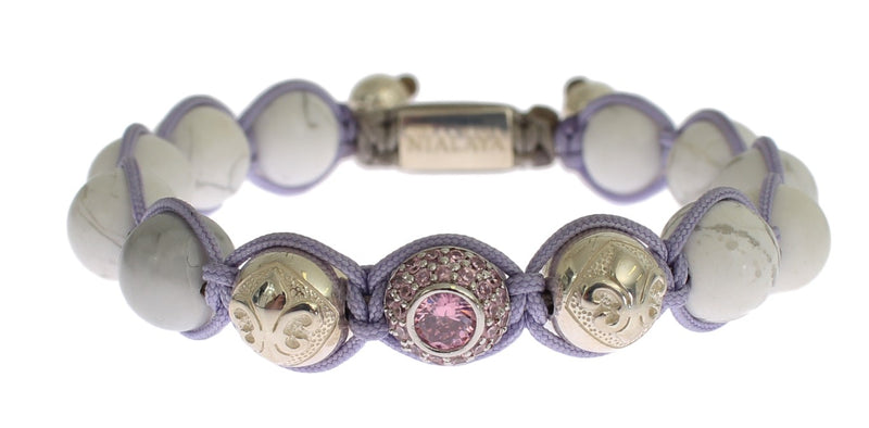 Bracelet élégant en argent violet et hurlement