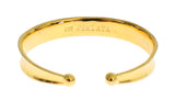 Elegante brazalete CZ plateado chapado en oro