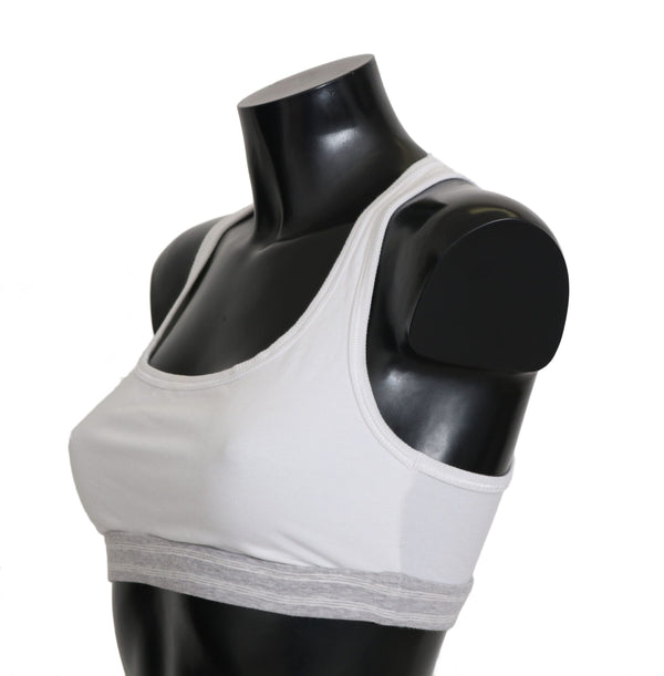 Κομψό White Stretch Sport Bra