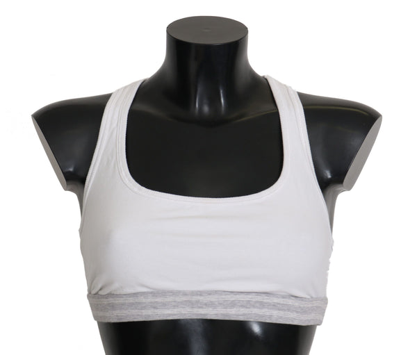 Κομψό White Stretch Sport Bra