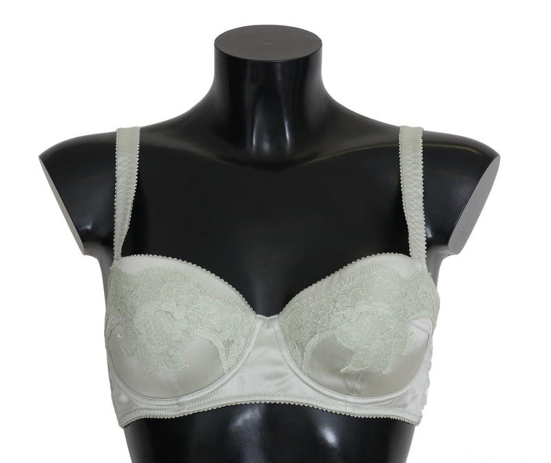 Elegante reggiseno di seta in pizzo floreale