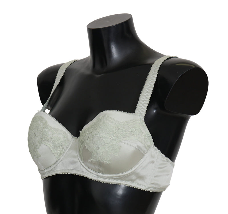 Elegante reggiseno di seta in pizzo floreale