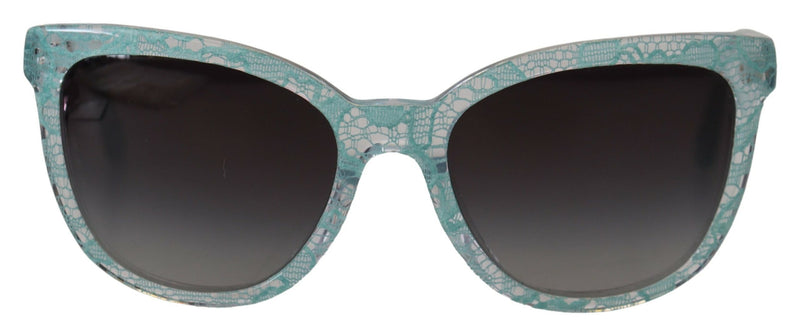 Lunettes de soleil élégantes en dentelle bleue