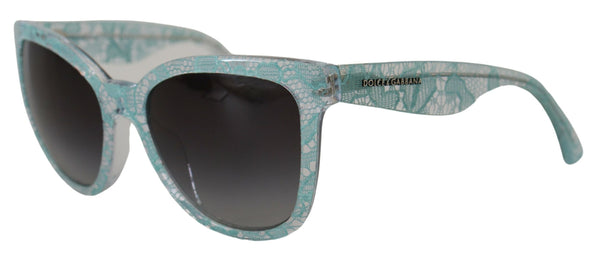 Elegante blaue Spitzendetail Sonnenbrille