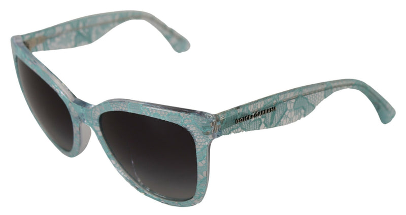 Elegante blaue Spitzendetail Sonnenbrille