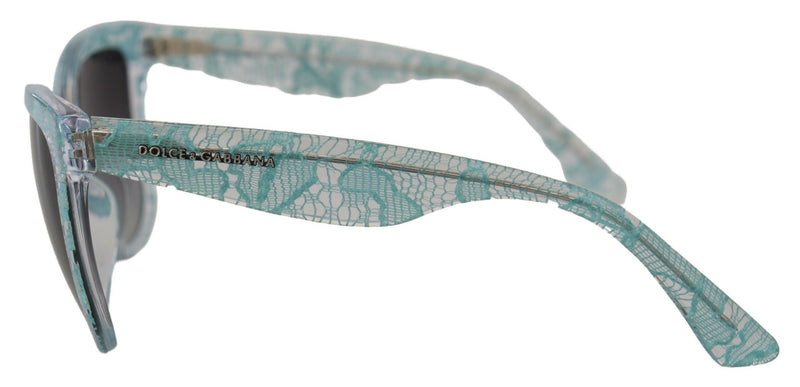 Elegante blaue Spitzendetail Sonnenbrille