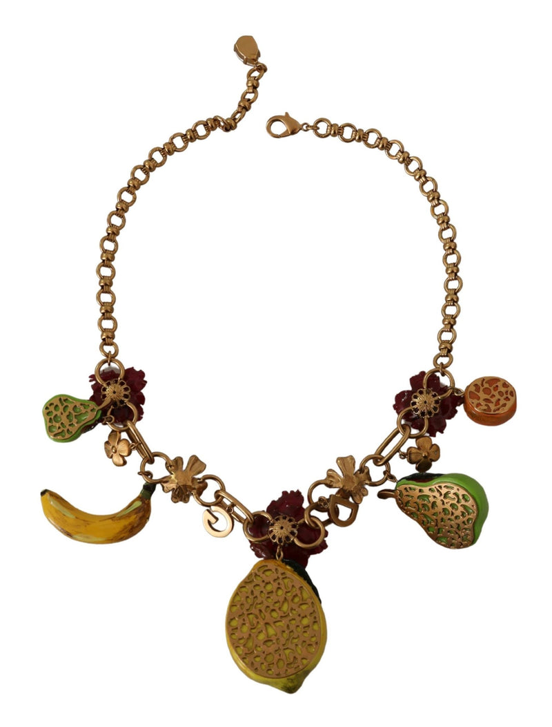 Declaración de oro chic sicilia collar de frutas