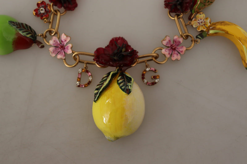 Declaración de oro chic sicilia collar de frutas