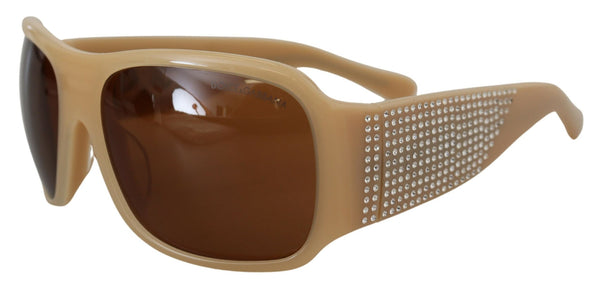 Elegante Creme Swarovski Sonnenbrille