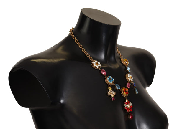 Elegante collana di dichiarazione floreale