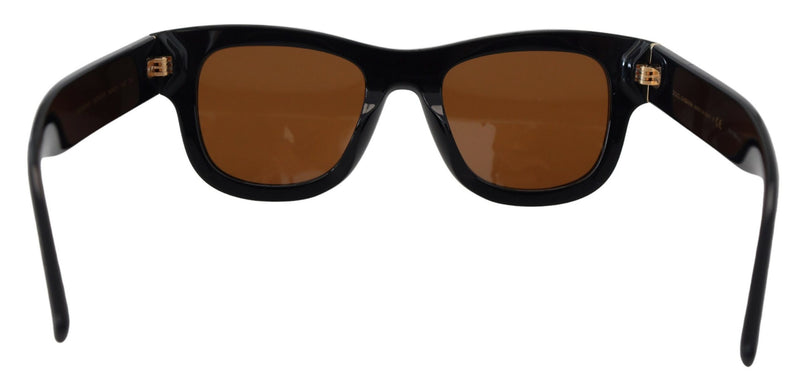 Lunettes de soleil à acétate brun chic