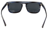 Elegante blaue Acetat -Sonnenbrille für Frauen