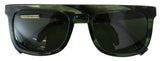 Gafas de sol de protección de rayos UV de color verde elegantes