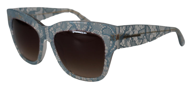 Elegante Spitzendetail blaue Sonnenbrille