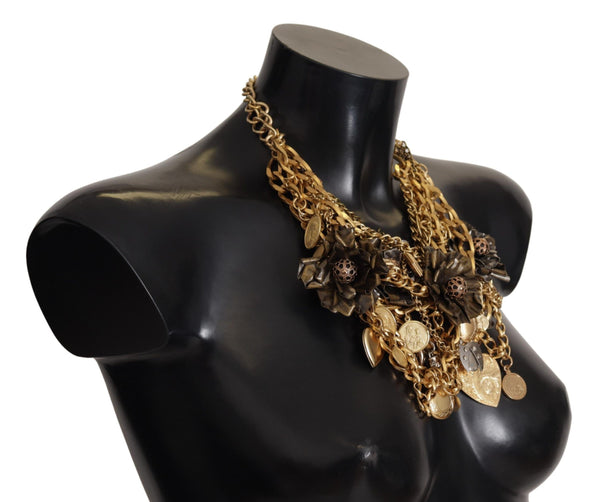 Collar de declaración de oro de glamour de siciliano