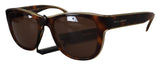 Occhiali da sole acetato marrone unisex chic