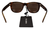 Chic Unisex Brown Acetat Sonnenbrille