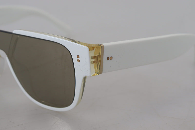 Elegantes gafas de sol de acetato blanco para mujeres