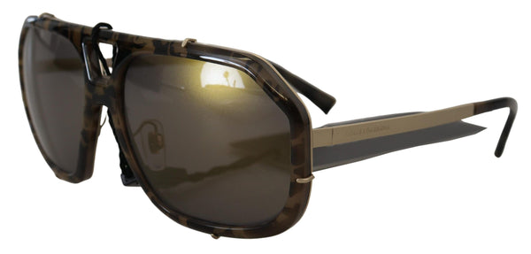 Gafas de sol marrones con reflejo de aviador elegante