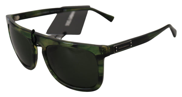 Chic Green Acetate Acetate Donne Sun occhiali