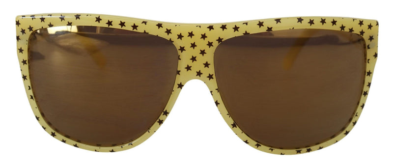 Lunettes de soleil stellaires chics en jaune