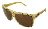 Lunettes de soleil stellaires chics en jaune