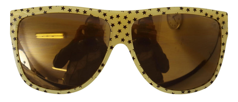 Lunettes de soleil stellaires chics en jaune