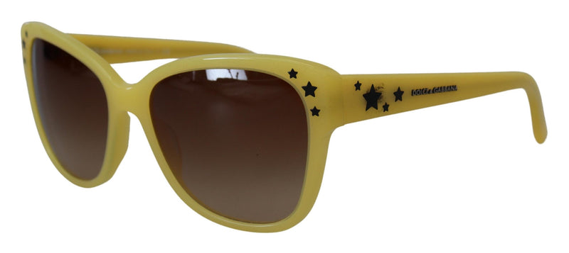 Gafas de sol de gradiente de acetato amarillo elegante