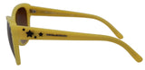 Gafas de sol de gradiente de acetato amarillo elegante