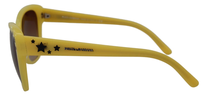 Lunettes de soleil dégradées à acétate jaune chic