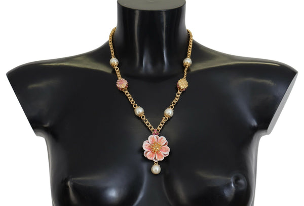 Collier à charme élégant floral