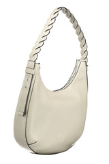 Détail contrastant chic sac à main blanc PVC