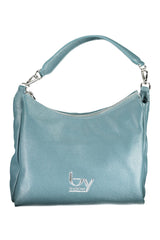 Elegant Blue Multi-Handle Handbag