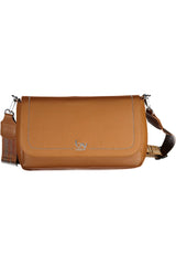 Elegante braune Polyurethanhandtasche mit Logo