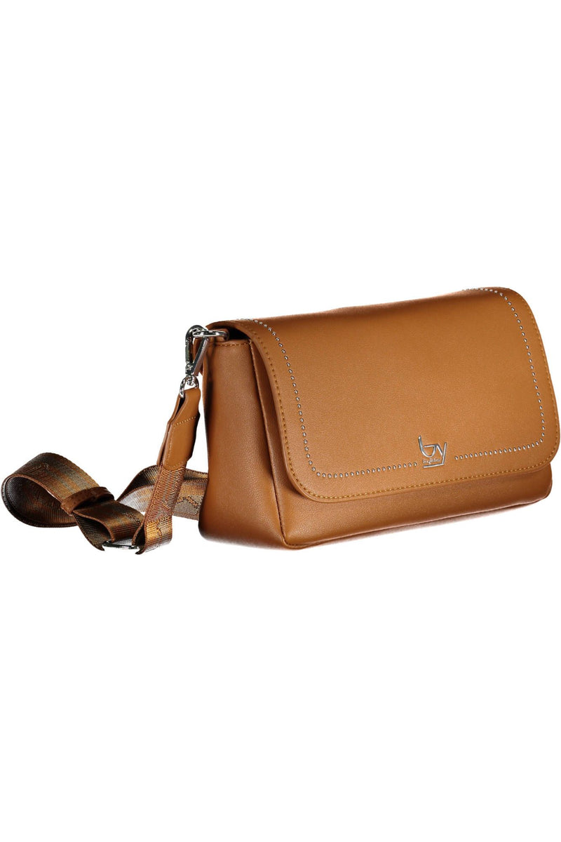 Elegante braune Polyurethanhandtasche mit Logo