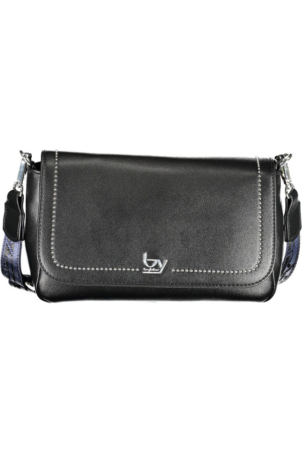 Elegante schwarze kontrastierende Detailhandtasche