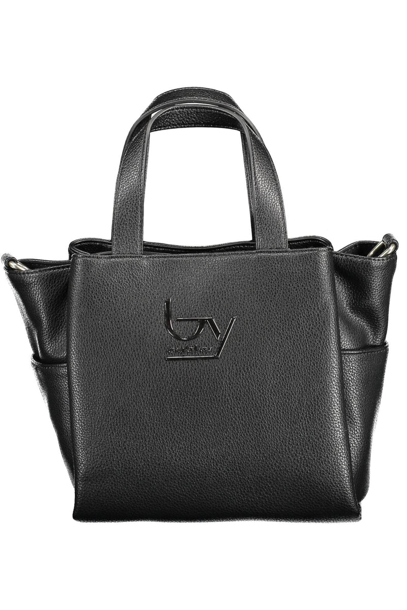 Sleek Black Multi-Pocket Handbag