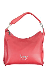 Elegante Cabrio-Handtasche mit roter Kette.