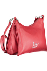 Elegante Cabrio-Handtasche mit roter Kette.