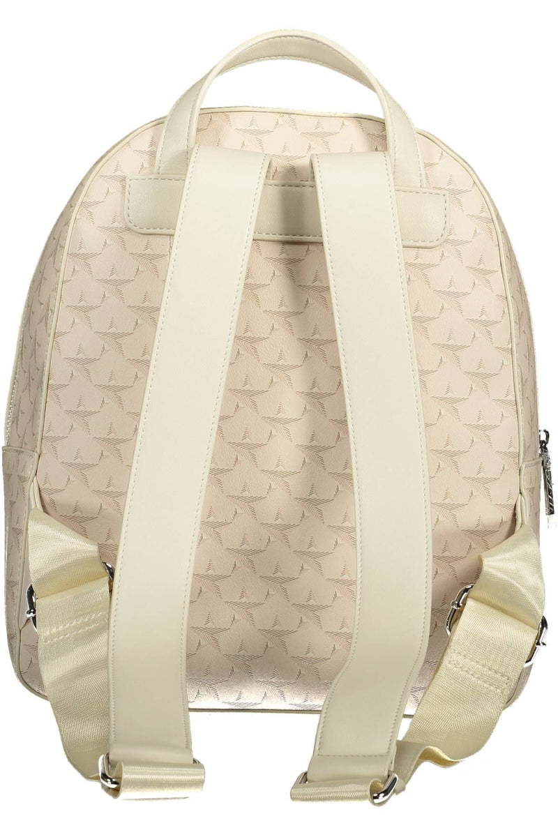 Elegante mochila beige con acentos contrastantes